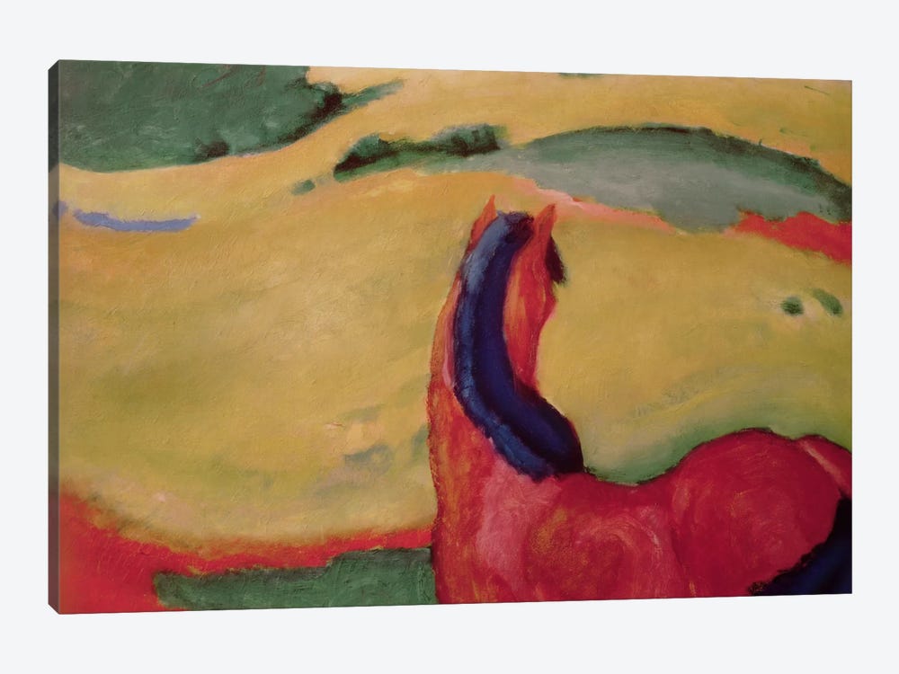 Horse in a landscape, 1910  by Franz Marc 1-piece Canvas Print