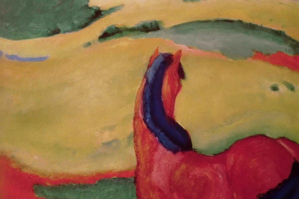 Franz Marc: Horse in a landscape, 1910  by Franz Marc