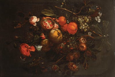 A Bouquet Of Fruit And Flowers Hanging From Cornelis De Heem Icanvas