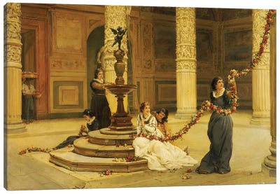 The Morning of the Festival - Central Italy, 1876  Canvas Art Print