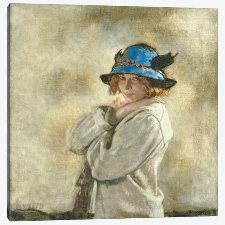 The Blue Hat  Canvas Print #BMN5408} by Sir William Orpen Canvas Print