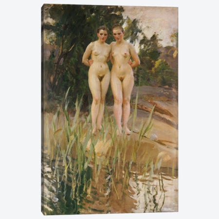 Two Friends  Canvas Print #BMN5413} by Anders Leonard Zorn Canvas Artwork