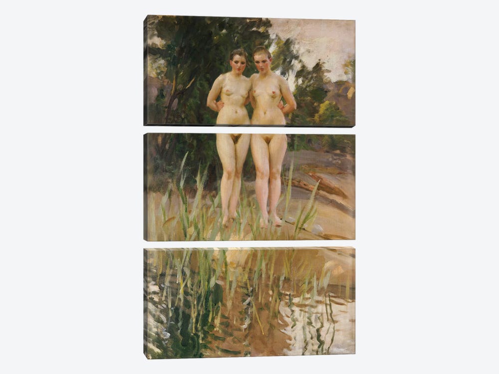 Two Friends  by Anders Leonard Zorn 3-piece Canvas Art