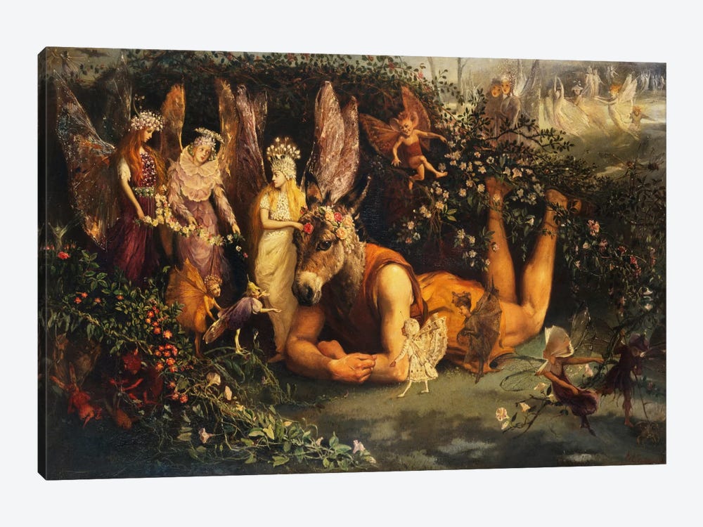 Titania and Bottom, from A Midsummer Night's Dream  by John Anster Fitzgerald 1-piece Art Print