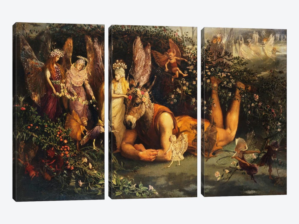 Titania and Bottom, from A Midsummer Night's Dream  by John Anster Fitzgerald 3-piece Art Print
