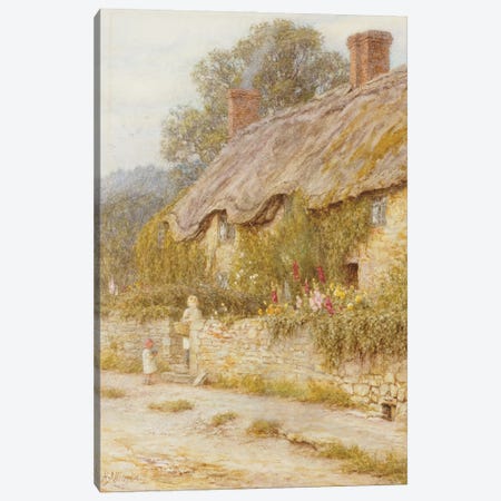 Cottage near Wells, Somerset  Canvas Print #BMN5423} by Helen Allingham Canvas Print