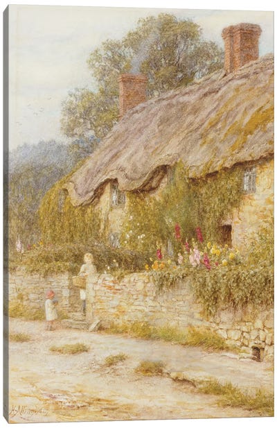Cottage near Wells, Somerset  Canvas Art Print