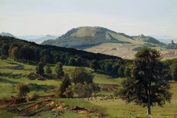 Albert Bierstadt: Landscape - Hill and Dale  by Albert Bierstadt
