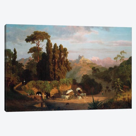 Italian Mountains, 1859  Canvas Print #BMN5430} by Albert Bierstadt Canvas Wall Art