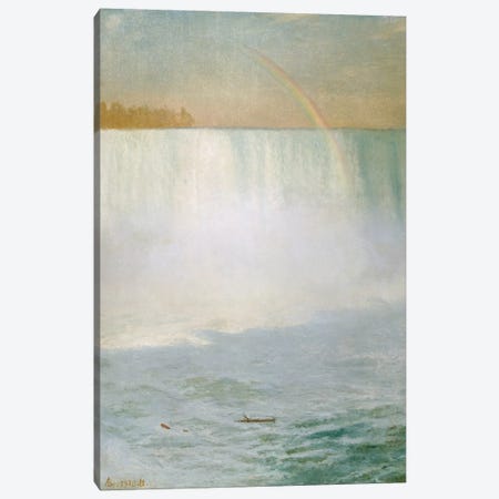 Waterfall and Rainbow, Niagara  Canvas Print #BMN5432} by Albert Bierstadt Canvas Art