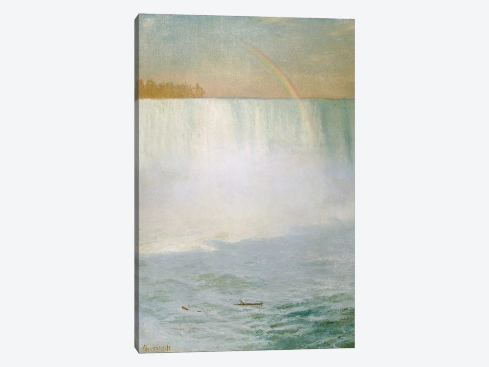 Waterfall and Rainbow, Niagara  by Albert Bierstadt 1-piece Canvas Art Print