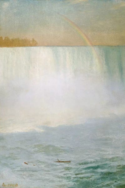 Wonders Of The World: Waterfall and Rainbow, Niagara  by Albert Bierstadt
