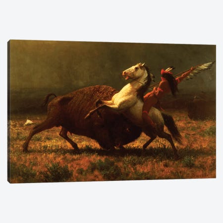 The Last of the Buffalo, c.1888  Canvas Print #BMN5433} by Albert Bierstadt Canvas Artwork