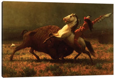 The Last of the Buffalo, c.1888  Canvas Art Print - Hunting