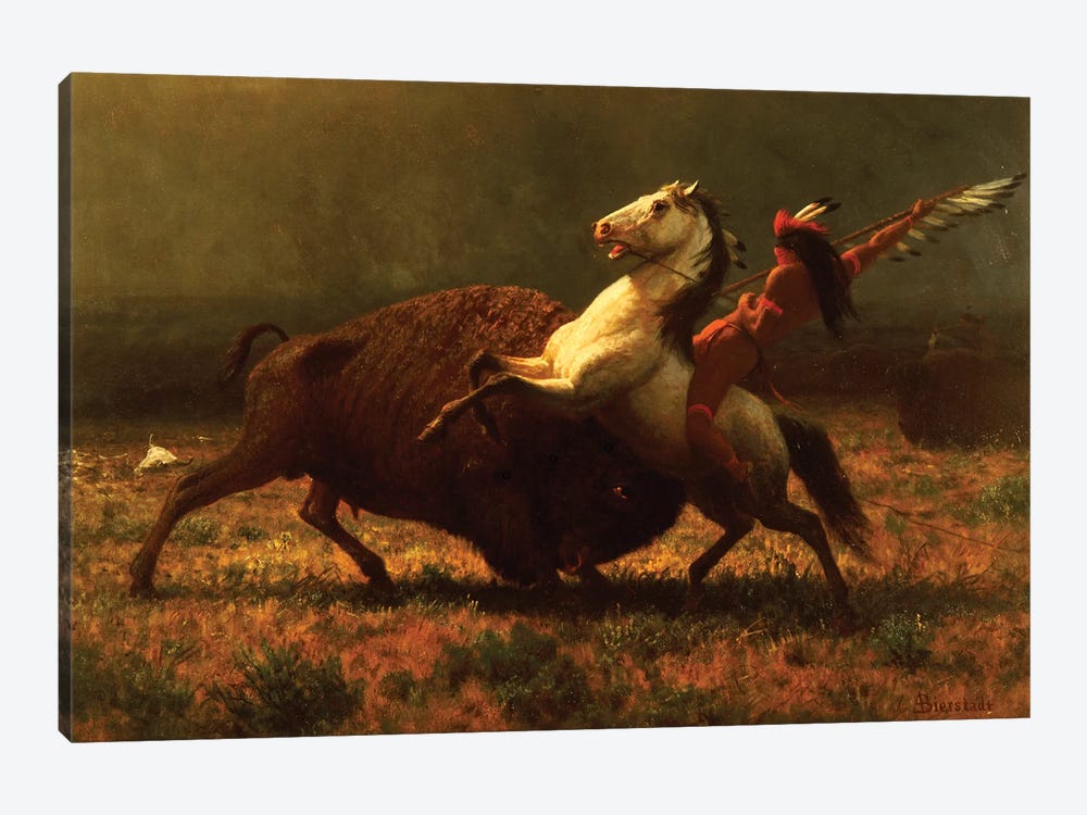 — Giclee Fine Art Print 1888 Albert Bierstadt "The Last of the Buffalo" 