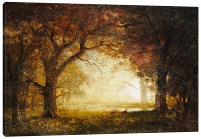 Forest Sunrise  Canvas Art Print - Albert Bierstadt