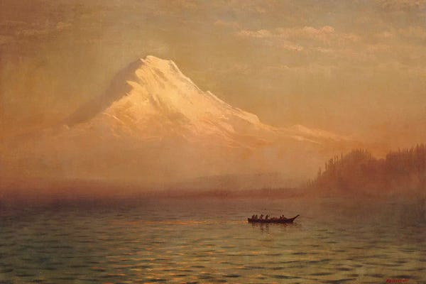 Albert Bierstadt: Sunrise on Mount Tacoma  by Albert Bierstadt