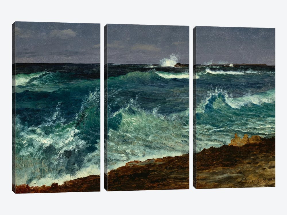 Seascape  by Albert Bierstadt 3-piece Canvas Artwork
