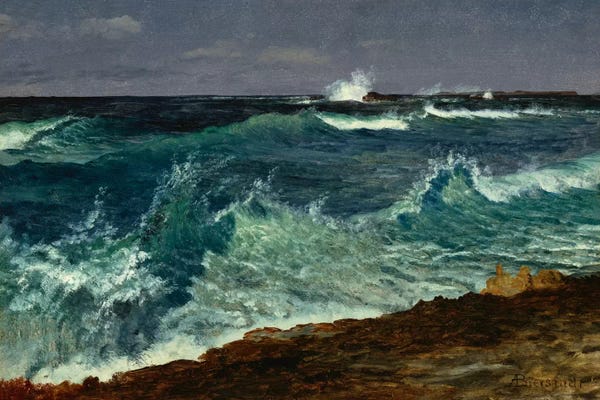 Albert Bierstadt: Seascape  by Albert Bierstadt