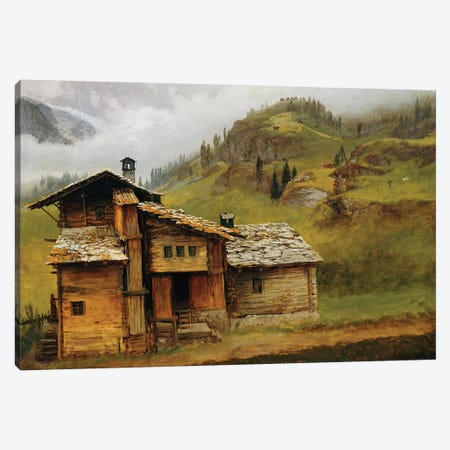 Mountain House  Canvas Print #BMN5444} by Albert Bierstadt Canvas Artwork