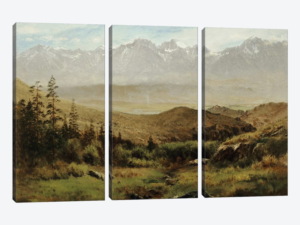 In the Foothills of the Rockies  by Albert Bierstadt 3-piece Canvas Art