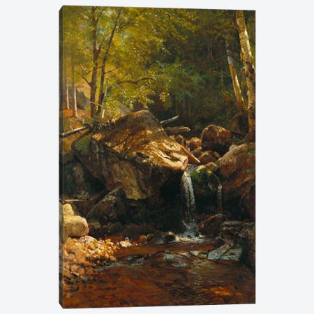 Thompson Cascade, White Mountains  Canvas Print #BMN5453} by Albert Bierstadt Canvas Art