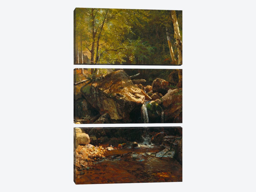 Thompson Cascade, White Mountains  by Albert Bierstadt 3-piece Canvas Art