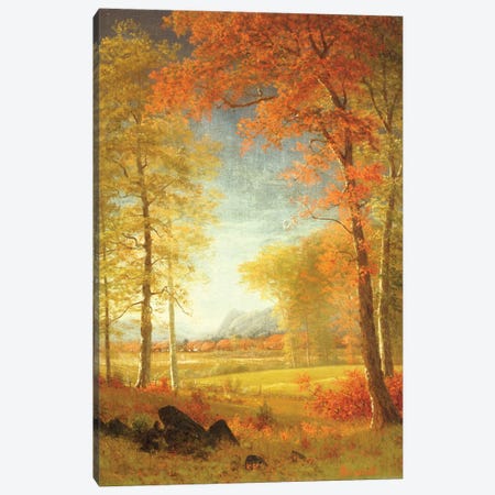 Autumn in America, Oneida County, New York  Canvas Print #BMN5455} by Albert Bierstadt Canvas Art Print