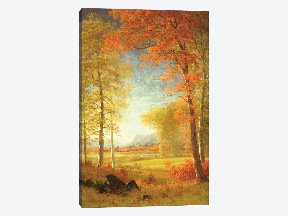 Autumn in America, Oneida County, New York  by Albert Bierstadt 1-piece Canvas Art