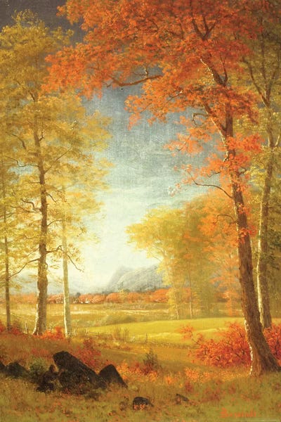 Albert Bierstadt: Autumn in America, Oneida County, New York  by Albert Bierstadt