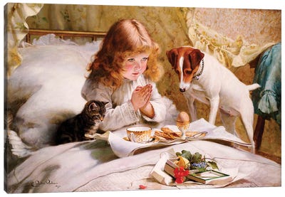 Suspense, 1894  Canvas Art Print - Jack Russell Terrier Art