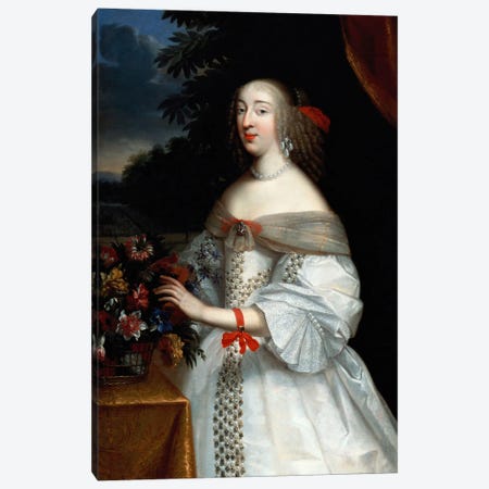 Portrait of Anne Marie Louise, Duchesse d'Orleans  Canvas Print #BMN5467} by Charles Beaubrun Canvas Wall Art