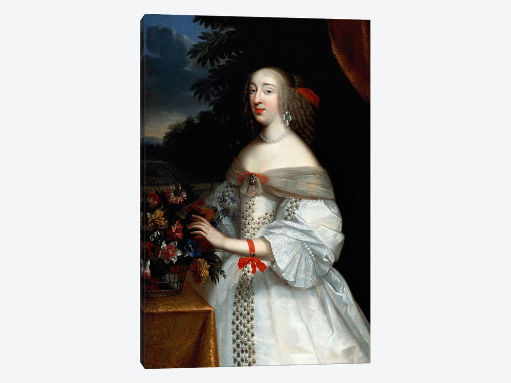 Portrait of Anne Marie Louise, Duchesse d'Orleans  by Charles Beaubrun 1-piece Canvas Art Print
