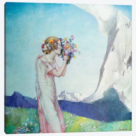 Flora Alpina  Canvas Print #BMN5470} by Edward Reginald Frampton Canvas Artwork