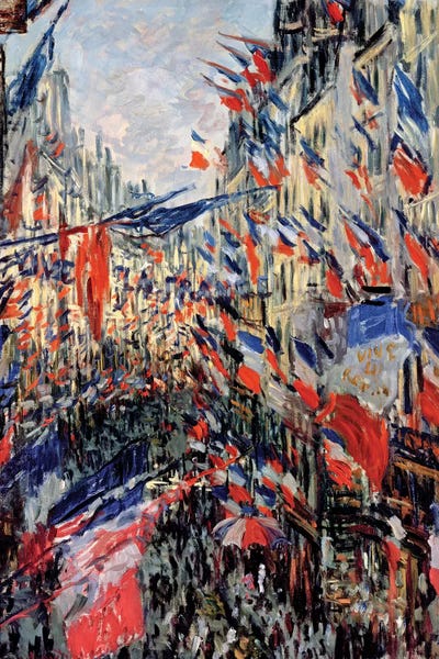 All Things Monet: The Rue Saint-Denis, Celebration of June 30, 1878  by Claude Monet