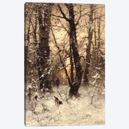 Winter Twilight, 1891  Canvas Print #BMN5489} by Ludwig Munthe Canvas Print