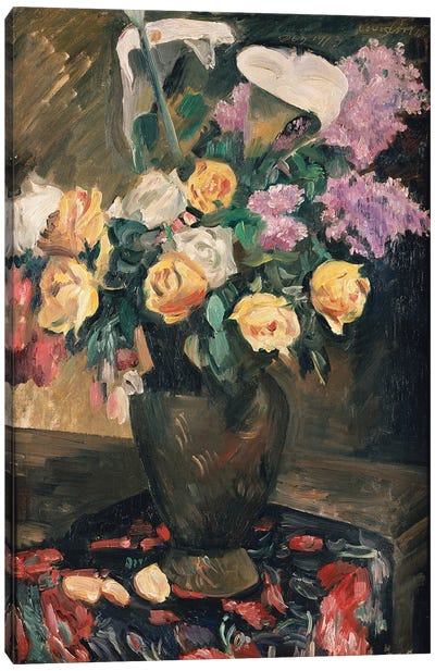 Roses, Lilac and Lilies, 1913  Canvas Art Print