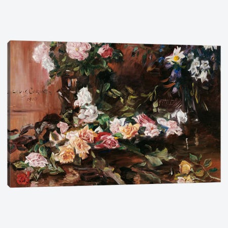 Roses, 1910  Canvas Print #BMN5492} by Lovis Corinth Canvas Artwork