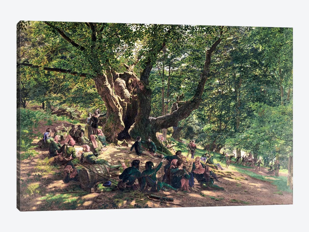 Robin Hood and his Merry Men, 1859  by Edmund George Warren 1-piece Canvas Art