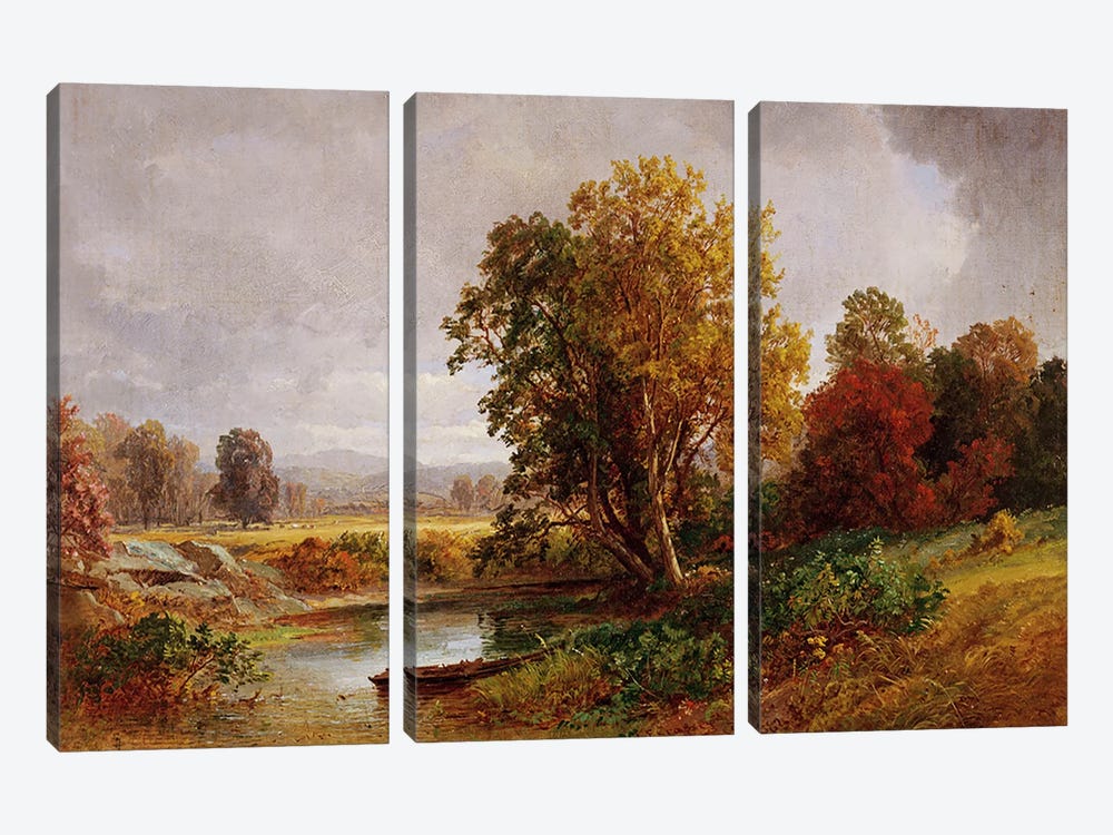 Autumn Landscape, 1882  by Jasper Francis Cropsey 3-piece Canvas Print