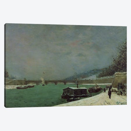 The Seine at the Pont d'Iena, Winter, 1875  Canvas Print #BMN549} by Paul Gauguin Art Print