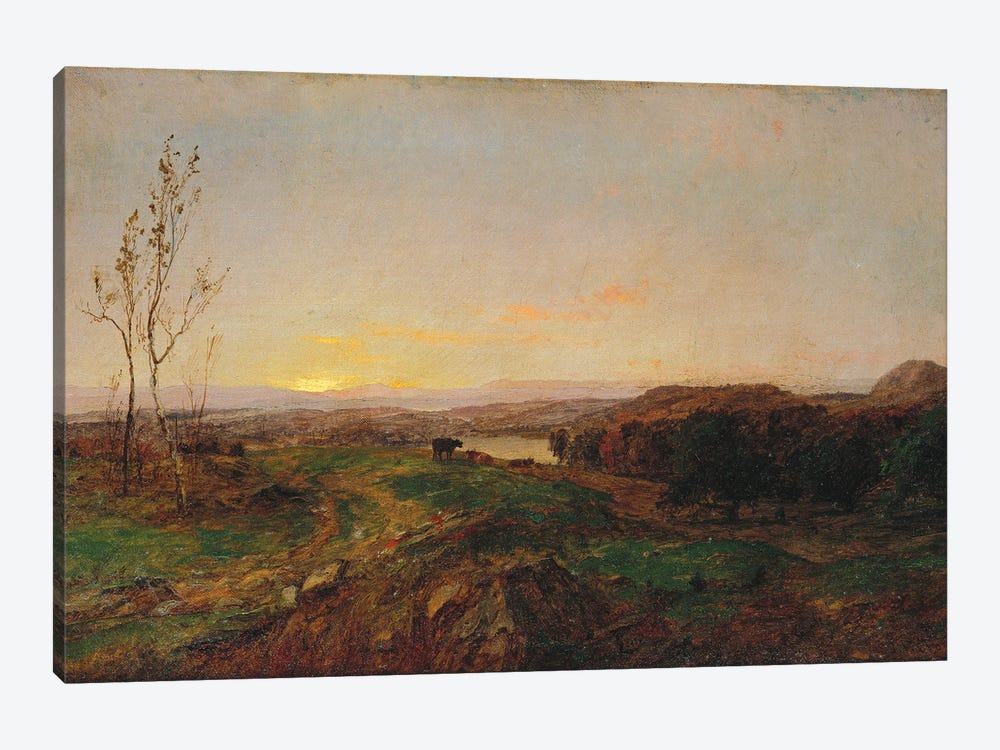 Early Evening Landscape  by Jasper Francis Cropsey 1-piece Canvas Art Print
