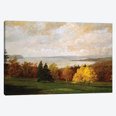View of the Hudson near Hastings, 1895  Canvas Print #BMN5501} by Jasper Francis Cropsey Canvas Artwork