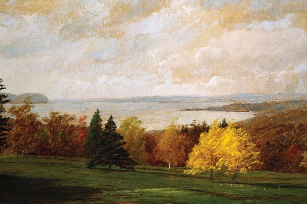 Romanticism: View of the Hudson near Hastings, 1895  by Jasper Francis Cropsey