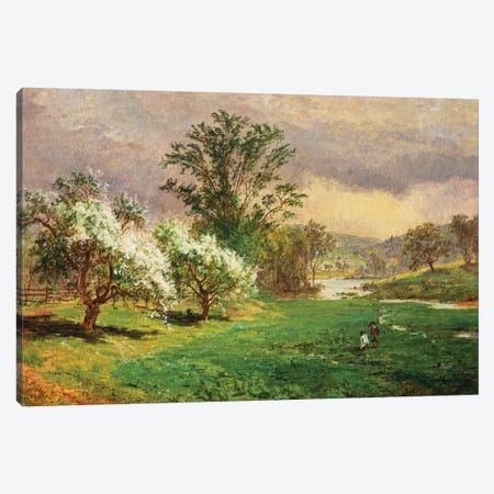 Apple Blossom Time, 1899  Canvas Print #BMN5503} by Jasper Francis Cropsey Canvas Artwork