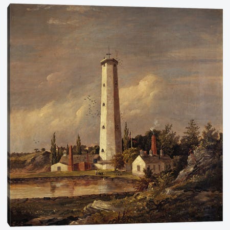 Shot Tower, 1845  Canvas Print #BMN5504} by Jasper Francis Cropsey Art Print