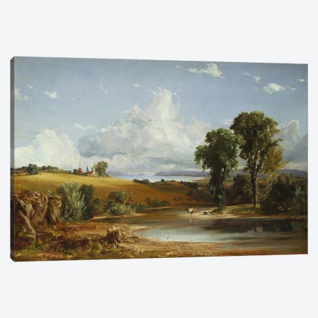 Summer Afternoon on the Hudson, 1852  Canvas Print #BMN5506} by Jasper Francis Cropsey Art Print