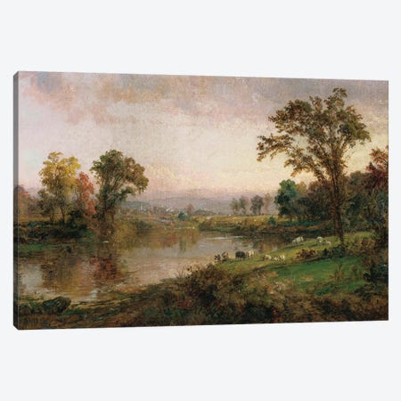 Riverscape - Early Autumn, 1888  Canvas Print #BMN5510} by Jasper Francis Cropsey Canvas Art Print