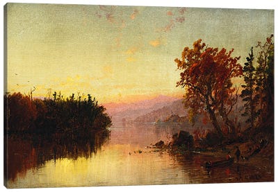 Greenwood Lake at Twilight, 1873  Canvas Art Print