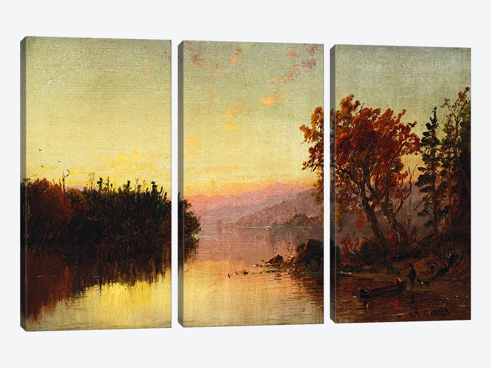 Greenwood Lake at Twilight, 1873  3-piece Canvas Print